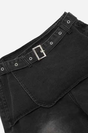 Concert Outfit Deconstructive Washed Loose Jeans