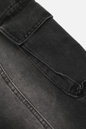 Concert Outfit Deconstructive Washed Loose Jeans