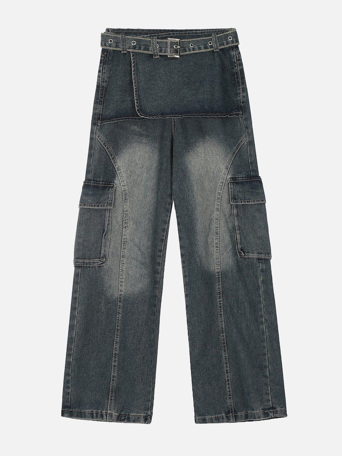 Concert Outfit Deconstructive Washed Loose Jeans Concert Outfit Deconstructive Washed Loose Jeans