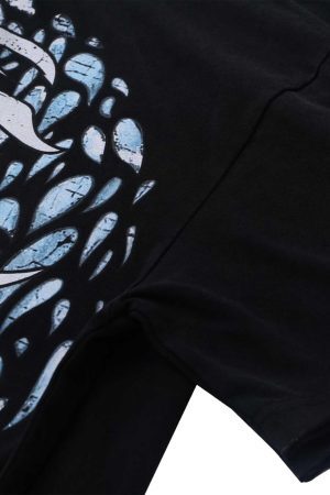 Concert Outfit Demon Skull Print T-Shirt