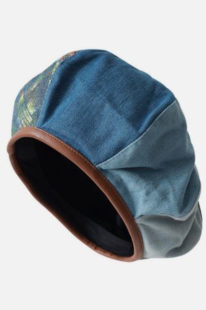 Concert Outfit Denim Colorblock Vintage Painter Hat