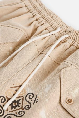 Concert Outfit Desert Graffiti Print Shorts