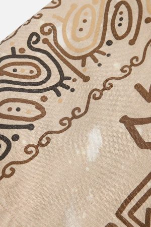 Concert Outfit Desert Graffiti Print Shorts