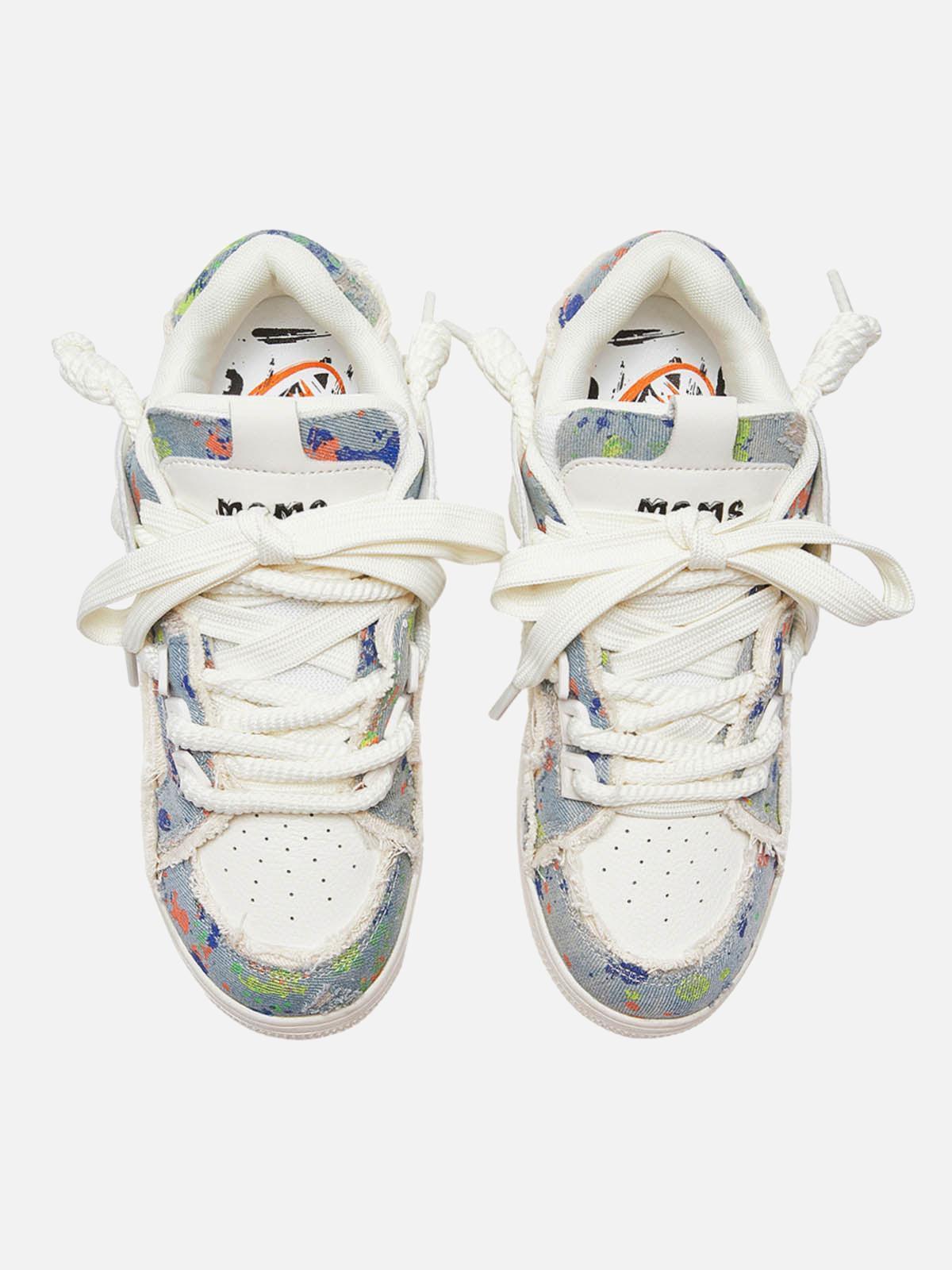 Concert Outfit Destruction Series Tassel Contrast Color Sneakers Concert Outfit Destruction Series Tassel Contrast Color Sneakers