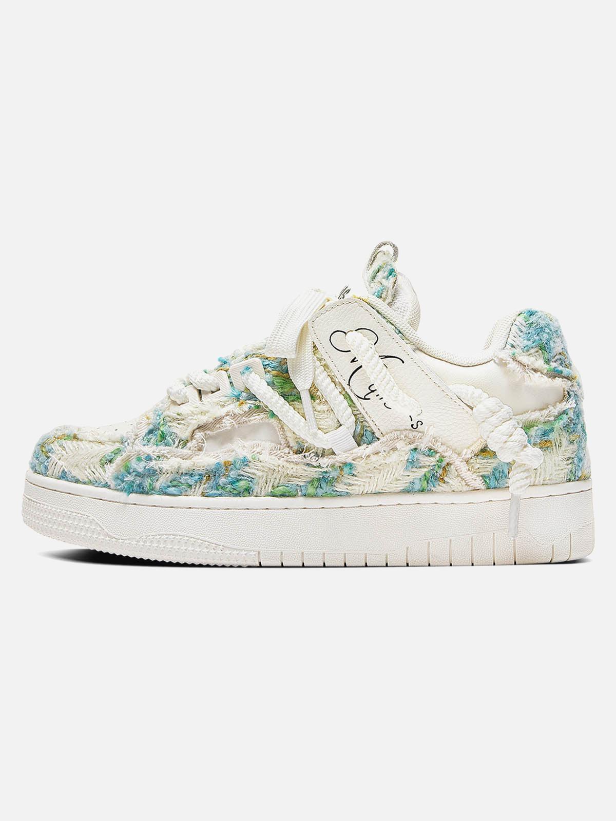 Concert Outfit Destruction Series Tassel Contrast Color Sneakers Concert Outfit Destruction Series Tassel Contrast Color Sneakers