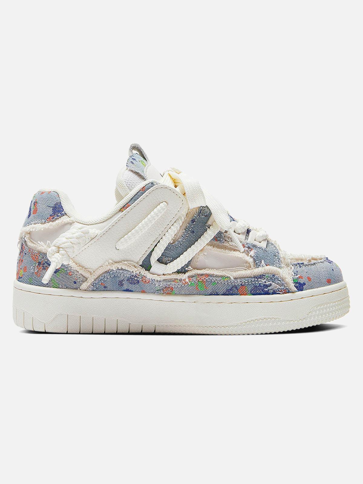 Concert Outfit Destruction Series Tassel Contrast Color Sneakers Concert Outfit Destruction Series Tassel Contrast Color Sneakers