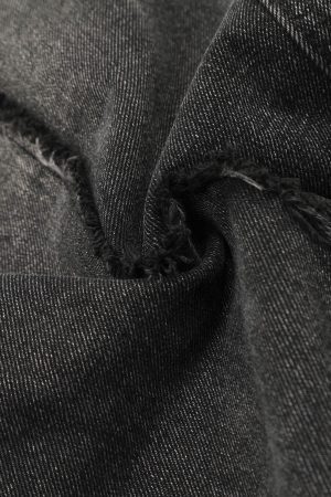 Concert Outfit Detressed Raw Edge Multi-Pocket Cargo Jeans