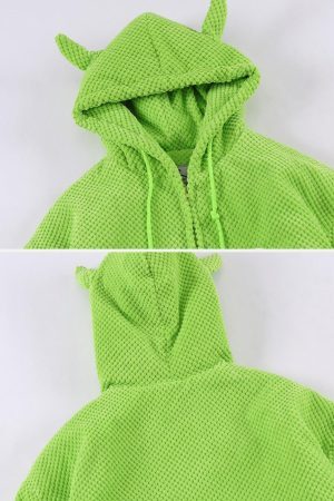 Concert Outfit Devil Hood Jacket