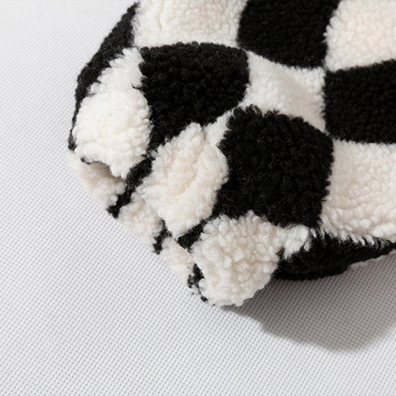 Concert Outfit Diamond Pattern Sherpa Winter Coat Concert Outfit Diamond Pattern Sherpa Winter Coat