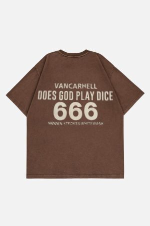 Concert Outfit Dice Print Washed Tee