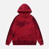 Concert Outfit Dirty Brush Painted Graffiti Hoodie