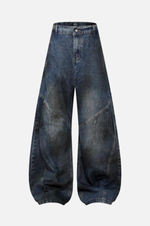 Concert Outfit Dirty Dye Baggy Barrel Jeans