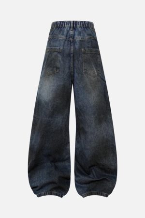 Concert Outfit Dirty Dye Baggy Barrel Jeans