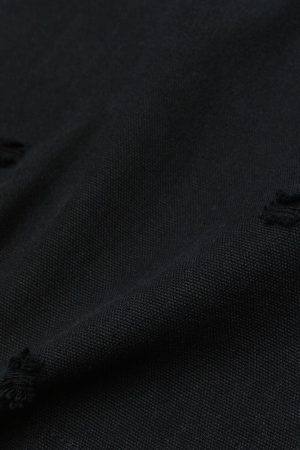 Concert Outfit Dirty-Dye Embroidered Long Sleeve Polo Shirt