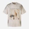 Concert Outfit Dirty-Dyed Washed Crew Neck T-Shirt