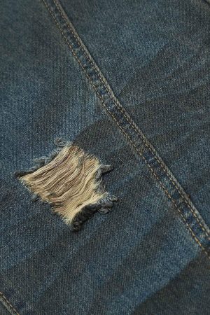 Concert Outfit Dirty Dyed Washed Straight Jeans