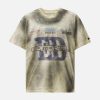 Concert Outfit Dirty Wash Heavy Print Street Rap T-Shirt
