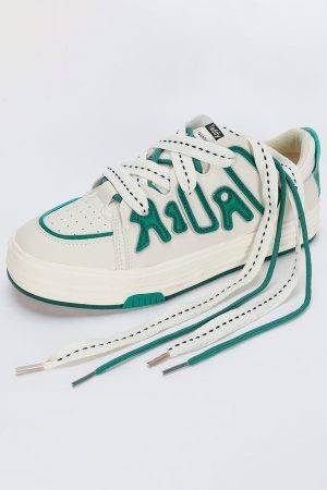 Concert Outfit Dissolving Sole Patchwork Skate Shoes