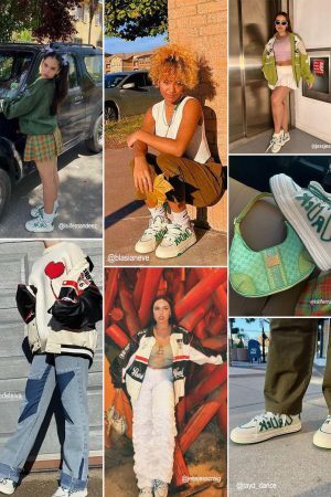 Concert Outfit Dissolving Sole Patchwork Skate Shoes