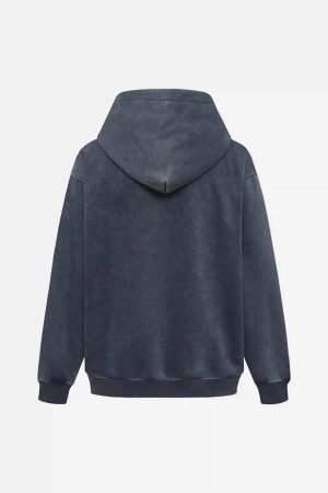 Concert Outfit Distressed 3D Steel Print Hip-Hop Pullover Hoodie