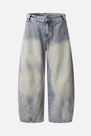 Concert Outfit Distressed Baggy Barrel Jeans