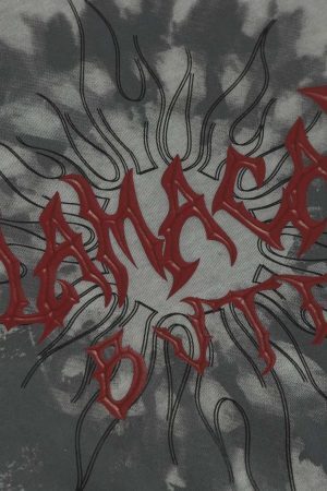 Concert Outfit Distressed Batik Graphic T-Shirt