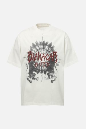 Concert Outfit Distressed Batik Graphic T-Shirt