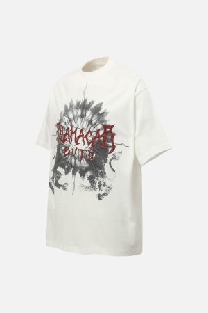 Concert Outfit Distressed Batik Graphic T-Shirt