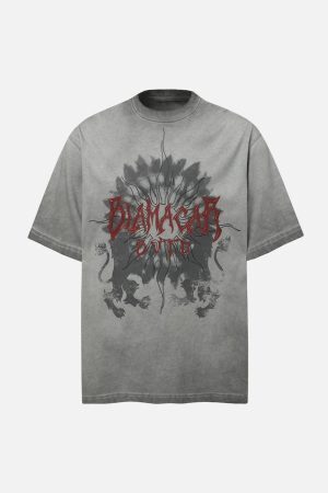 Concert Outfit Distressed Batik Graphic T-Shirt