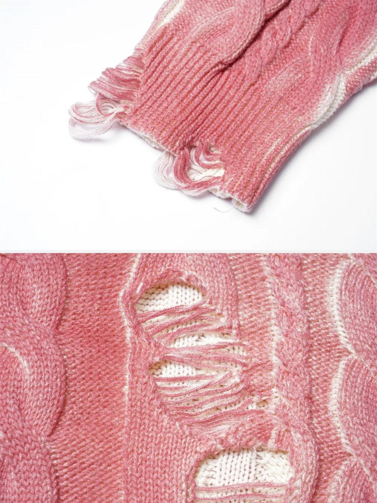 Concert Outfit Distressed Cable Knit Sweater Concert Outfit Distressed Cable Knit Sweater
