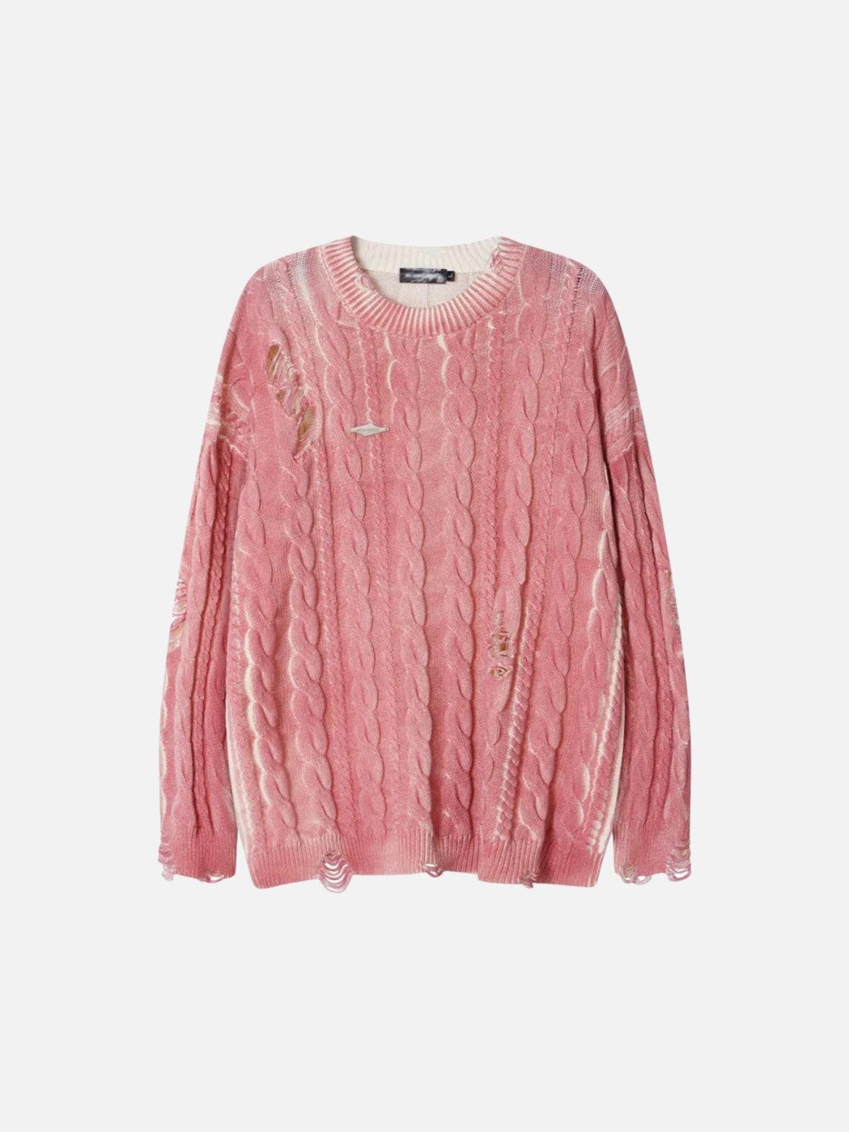 Concert Outfit Distressed Cable Knit Sweater Concert Outfit Distressed Cable Knit Sweater