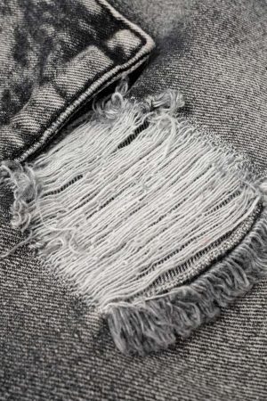 Concert Outfit Distressed Cargo Denim Shorts