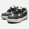 Concert Outfit Distressed Deconstructed Split Whisker Platform Sneakers