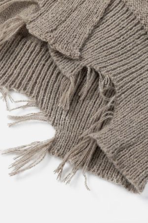 Concert Outfit Distressed Deconstructive Patchwork Sweater