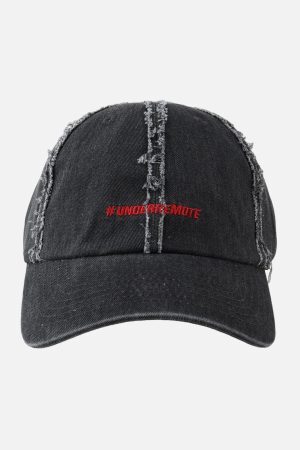 Concert Outfit Distressed Denim Baseball Cap