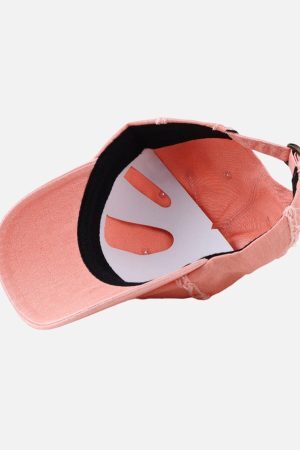 Concert Outfit Distressed Denim Baseball Cap