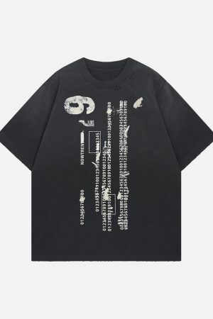 Concert Outfit Distressed Digital Print T-Shirt