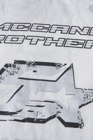 Concert Outfit Distressed Dirty Dyed Print T-Shirt