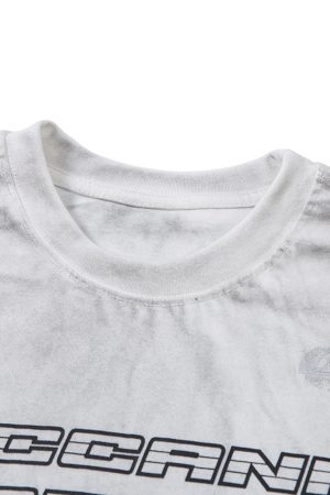 Concert Outfit Distressed Dirty Dyed Print T-Shirt