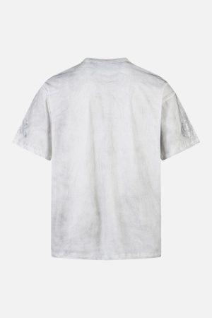 Concert Outfit Distressed Dirty Dyed Print T-Shirt