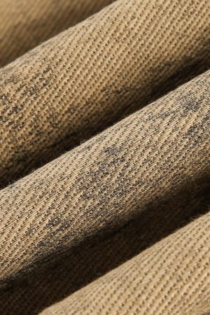 Concert Outfit Distressed  Double-Layer Collar Workwear Jacket