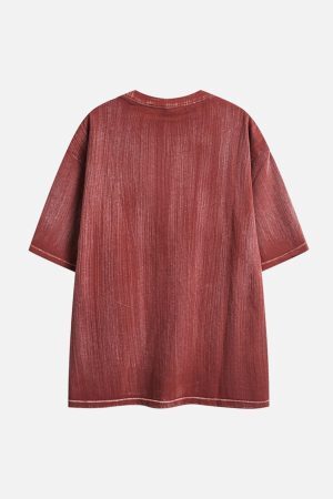 Concert Outfit Distressed Embroidered Letter T-Shirt