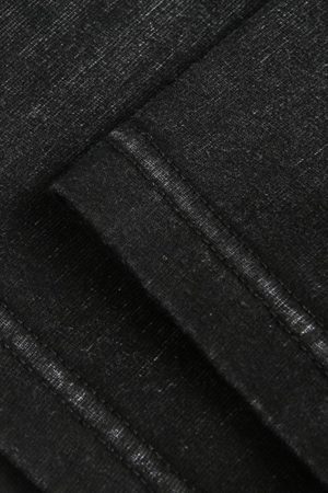 Concert Outfit Distressed Embroidered Letter T-Shirt