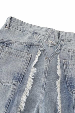 Concert Outfit Distressed Frayed Edges Baggy Jeans