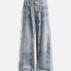 Concert Outfit Distressed Frayed Edges Baggy Jeans