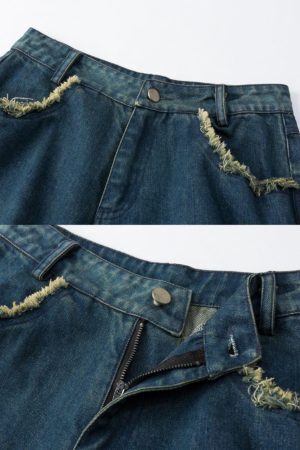 Concert Outfit Distressed Fringe Star Jeans