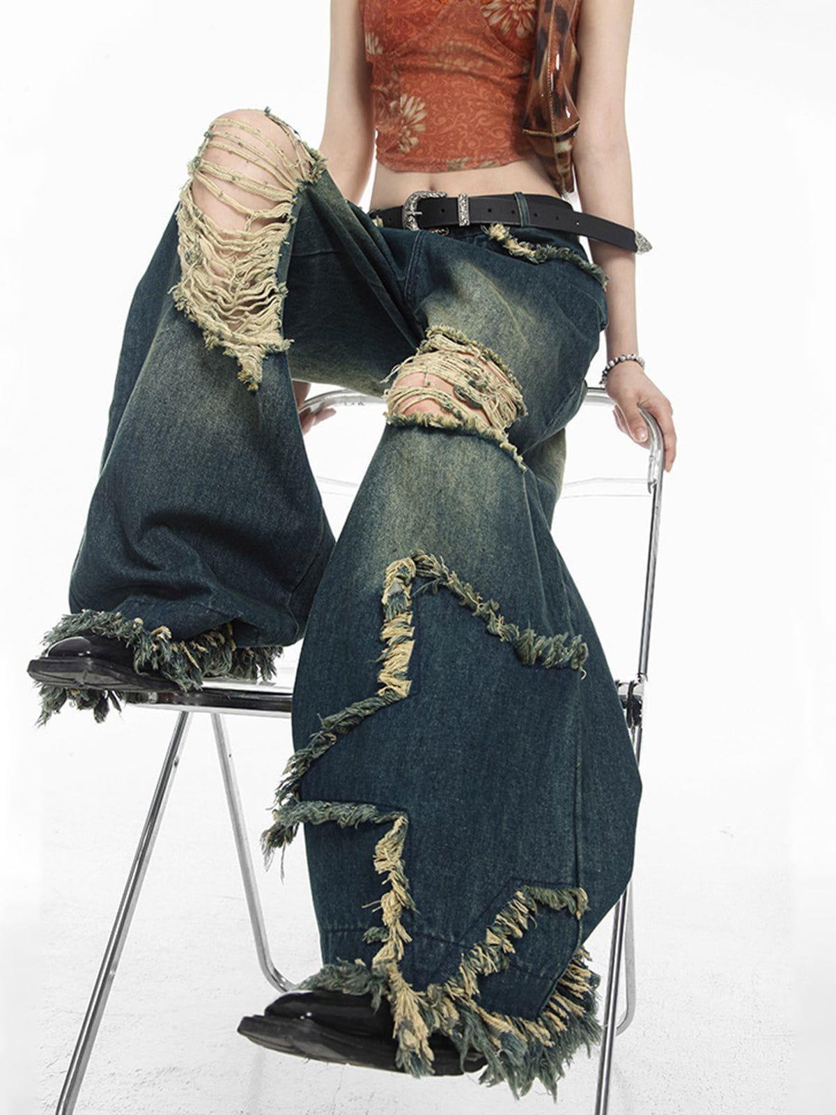 Concert Outfit Distressed Fringe Star Jeans Concert Outfit Distressed Fringe Star Jeans