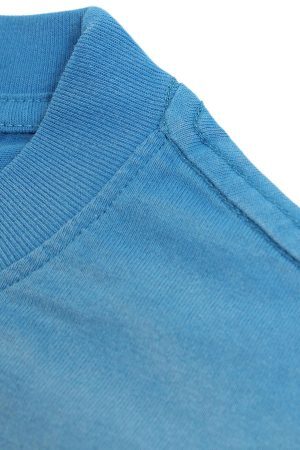 Concert Outfit Distressed Gradient Letter Print Crew Neck T-Shirt