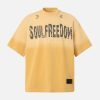 Concert Outfit Distressed Gradient Letter Print Crew Neck T-Shirt