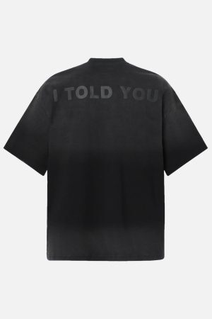 Concert Outfit Distressed Gradient Lettering Print T-Shirt